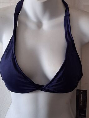 Mossimo - Women's Navy Blue Lightly Padded Bikini Top. Size Small. NWT